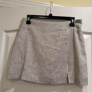 Gianni Bini Black and White Striped Mini Skirt